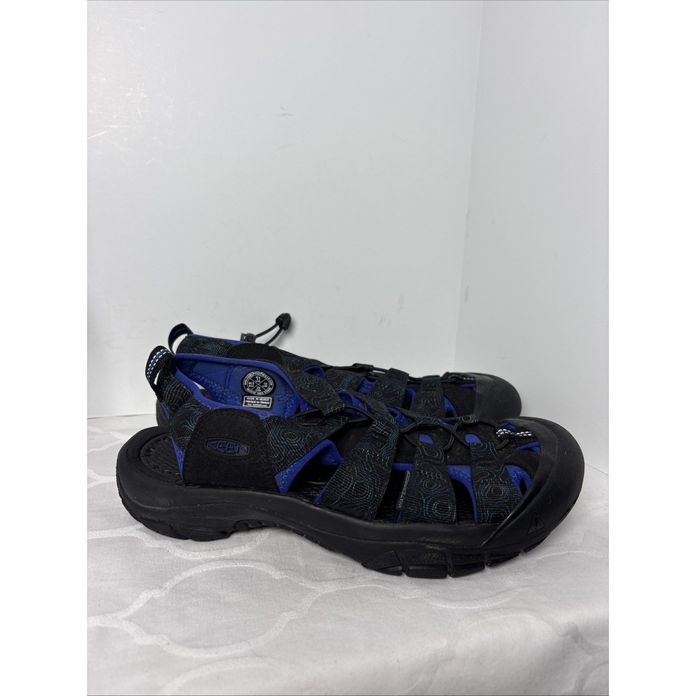 Keen Newport Water Sandals Men Size 11 Blue Black Shoes Closed Toe Slip On